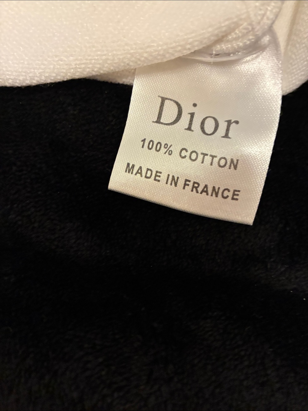 Dior White Crewneck Sweater with Blue & Gray Floral Stitching - Picture 4 of 5